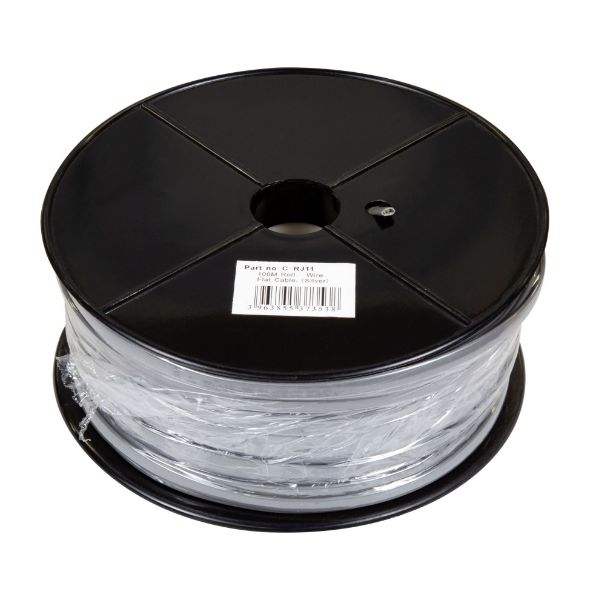 Picture of 100m Roll 6-Wire Flat Cable 28 AWG Silver colour