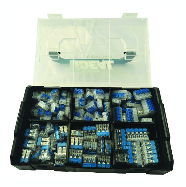 Picture of 200-Piece 4mm & 6mm Lever Connector Kit. Includes 2, 3, 5-Port