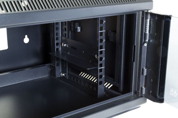 Picture of 4RU Univer Swing Wall Mount Cabinet. Removable Back supplied with Left & Right Hin