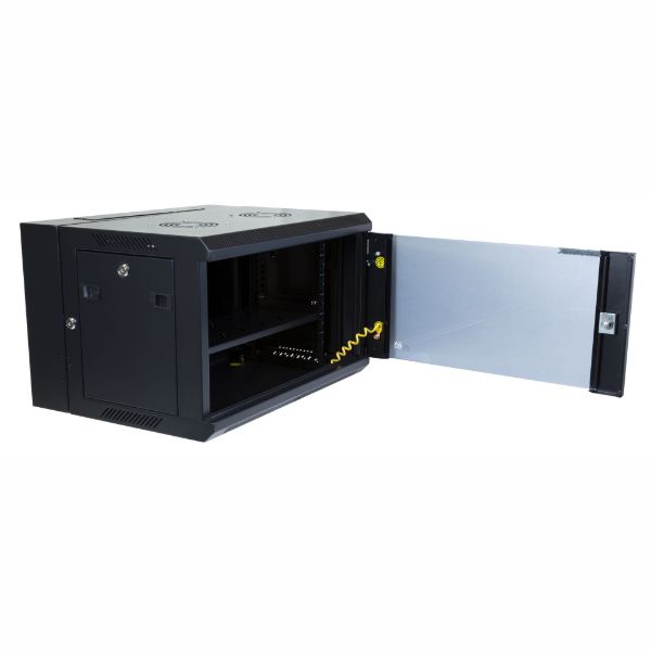Picture of 6RU Univer Swing Wall Mount Cabinet. Removable Back supplied with Left & Right Hin