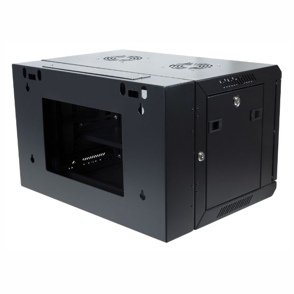 Picture of 6RU Univer Swing Wall Mount Cabinet. Removable Back supplied with Left & Right Hin