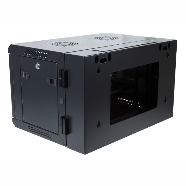 Picture of 6RU Univer Swing Wall Mount Cabinet. Removable Back supplied with Left & Right Hin