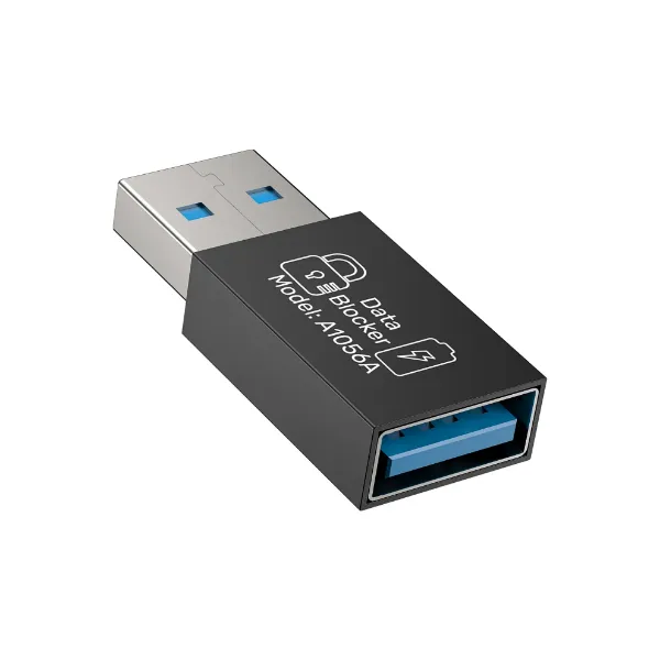 Picture of DataShield USB-A Data Blocker Adapter. Secure Personal Data with safe & stable fast PD240W