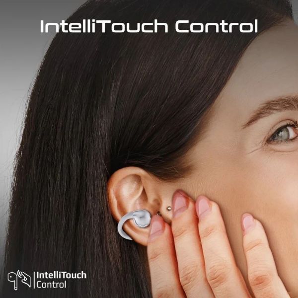 Picture of Open Ear Clip-on Bluetooth Earbuds w Intellitouch Smart Control incl 500mAh Recharging