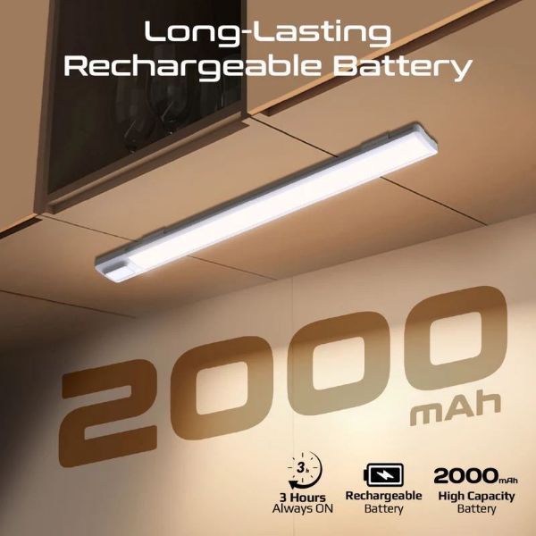 Picture of 40cm Rechargeable Light Strip with Motion Sensor. 2000mAh Battery Up to 3 Hours