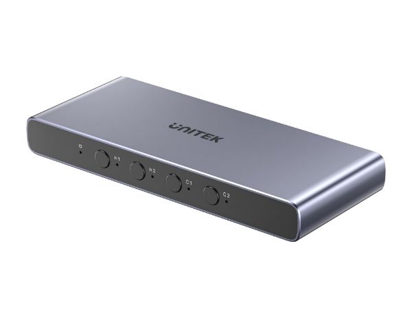 Picture of UNITEK 4-In-1-Out 4K Switch Switch Between Dual 4K@60Hz & USB-C Sources.