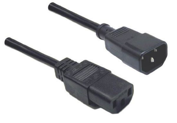 Picture of 5M IEC Male to Female 10A SAA Approved Power Cord. (C14 to C13) 1.0mm copper core
