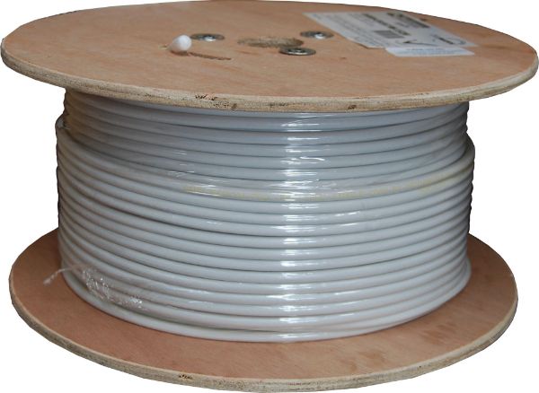 Picture of 152m Roll RG6 Shielded Cable White 75ohm 18AWG Solid Core Foil/Braid Shield SKY APPROVED