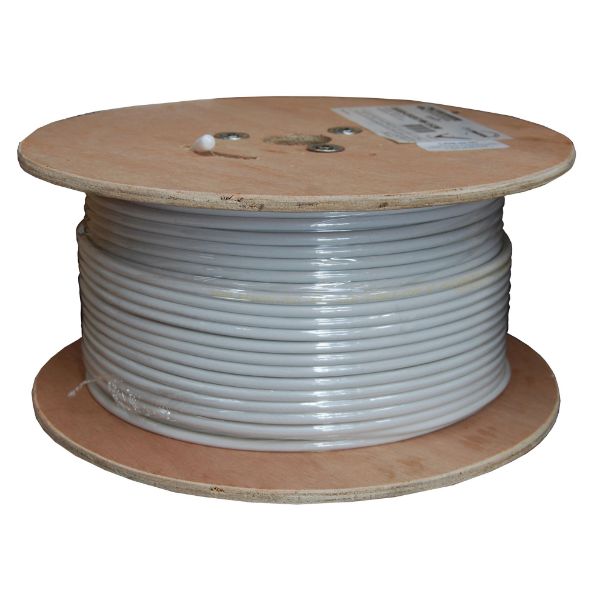 Picture of 152m Roll RG6 Shielded Cable White 75ohm 18AWG Solid Core Foil/Braid Shield SKY APPROVED