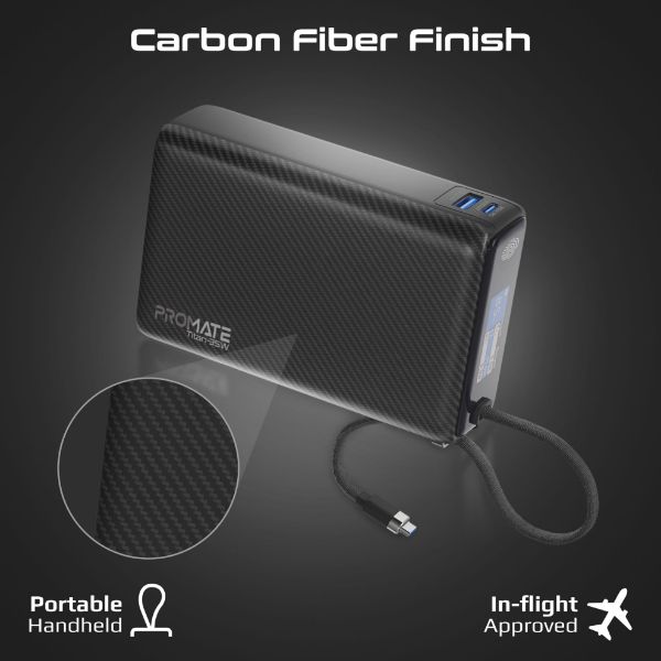 Picture of 20000mAh Ultra Compact 35W SuperSpeed Power Bank with Built-in USB-C Cable