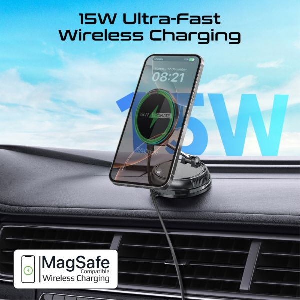 Picture of SecureGrip 360 Cradleless 15W MagSafe Compatible SmartPhone Charger Mount