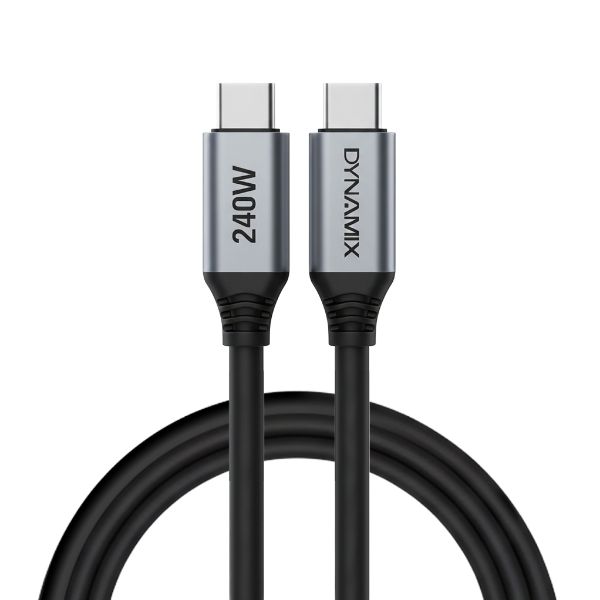 Picture of DYNAMIX 1.5m Premium USB-C 240W PD Fast Charge Data Cable - USB 2.0 Data Transfer