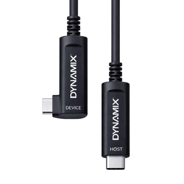 Picture of 15M USB 3.2 Right-Angled Type C to C Hybrid Active Opti Cable