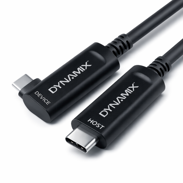 Picture of 15M USB 3.2 Right-Angled Type C to C Hybrid Active Optical Cable