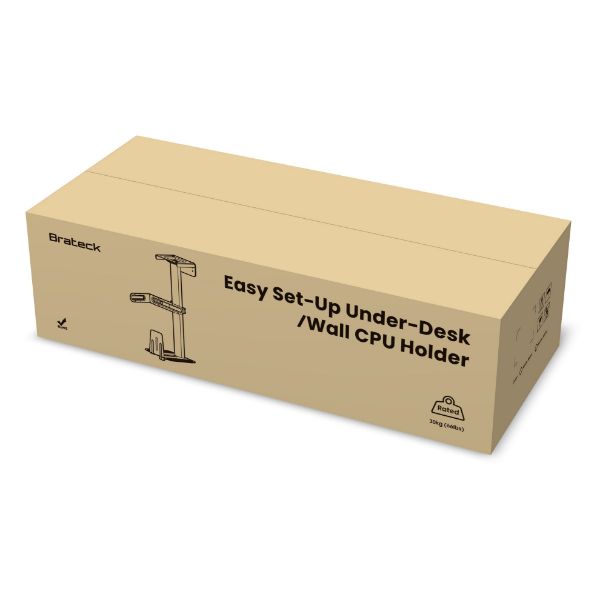 Picture of Multifunctional Under-Desk Wall Adjustable CPU Holder. 360 Swivel Supports up to 30Kg