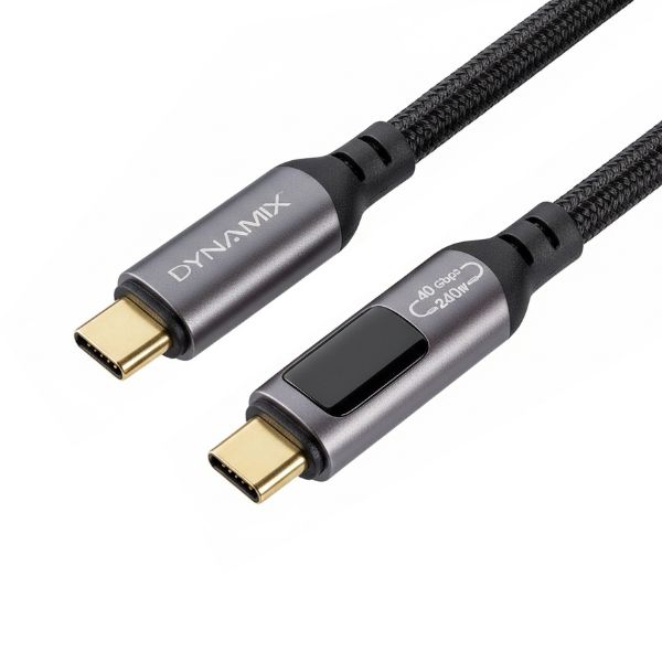 Picture of 1M 240W (5A/48V) USB4 USB-C 40Gbps, LCD Display, Up to 8K@120Hz