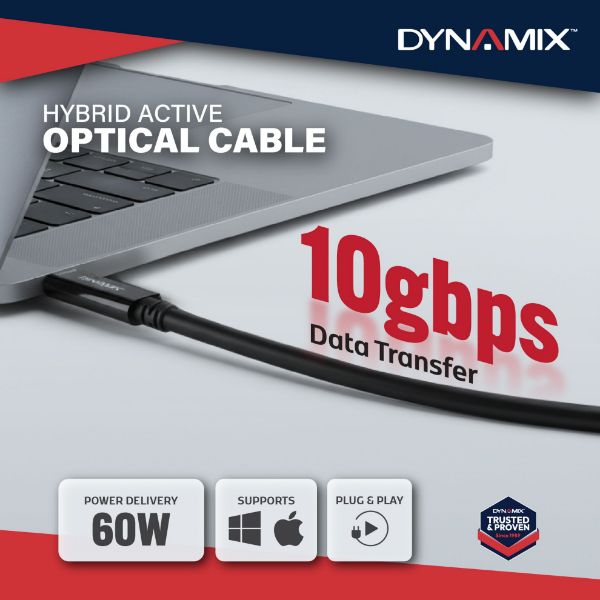 Picture of 15M USB 3.2 Full Featured Type C to C Hybrid Active Opti Cable