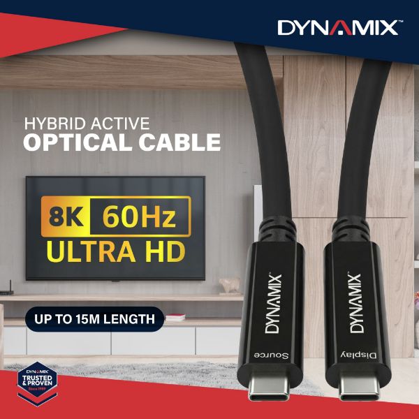 Picture of 10M USB 3.2 Full Featured Type C to C Hybrid Active Opti Cable