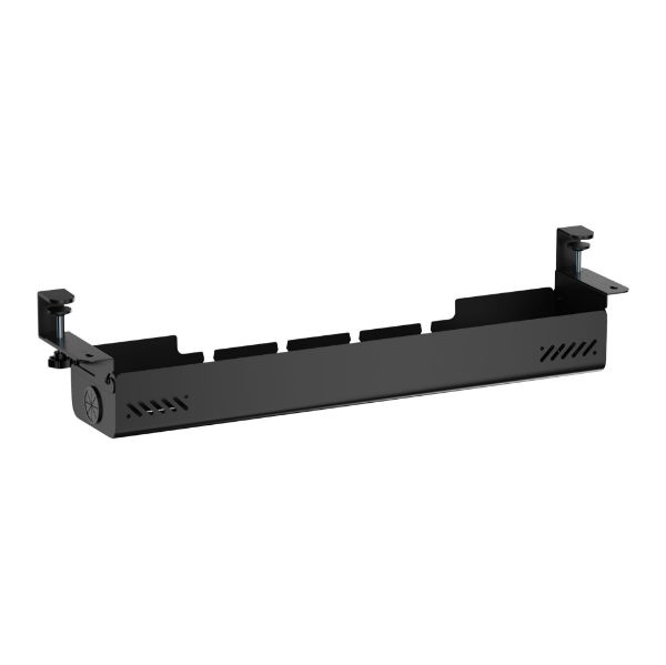 Picture of Clamp-On Under-Desk Cable Management Tray. Dims: 894×167×190mm