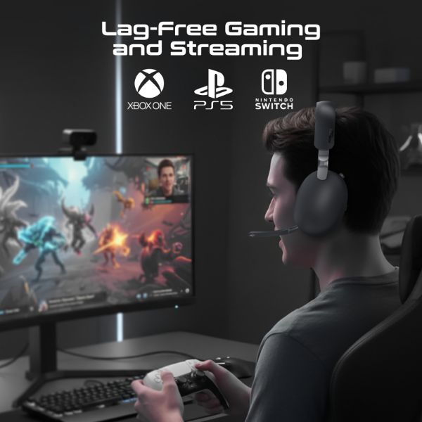 Picture of HD Hybrid ANC Headphones with Triple Connectivity, 100Hrs Playtime, Flip Microphone