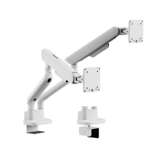 Picture of 17"-35" Elite Dual Screen Mechanical Spring Monitor Arm. Max Load 2x 11Kgs, White