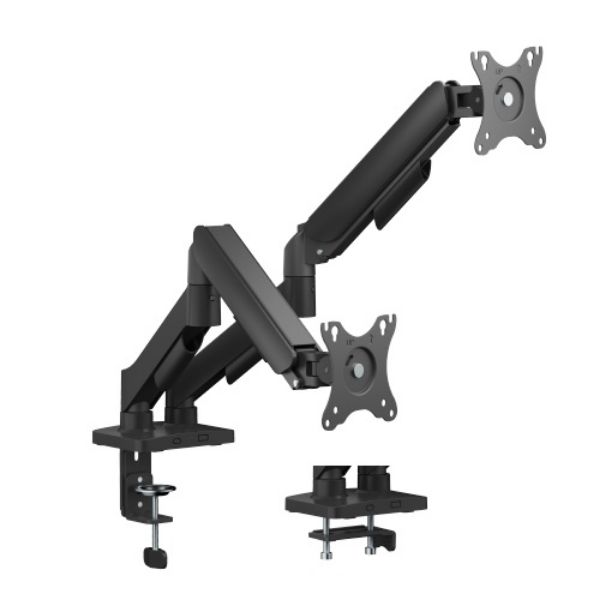 Picture of 17"-32" Dual Monitor Mechanical Spring Monitor Arm. Max Load 2x 9Kgs, Black