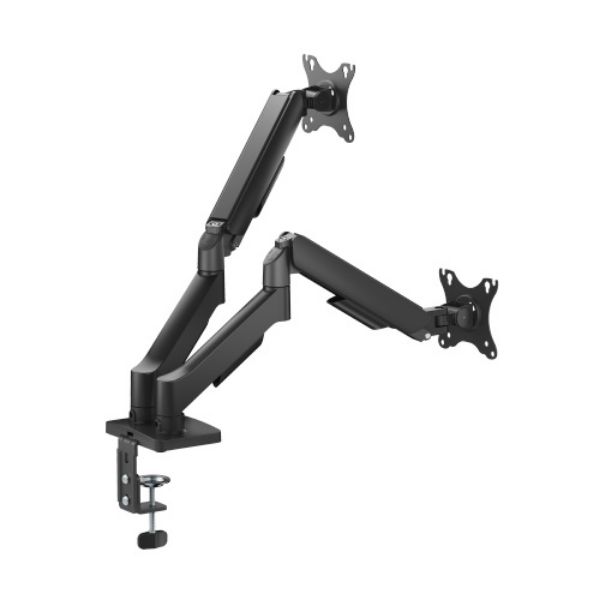 Picture of 17"-32" Dual Monitor Mechanical Spring Monitor Arm. Max Load 2x 9Kgs, Black