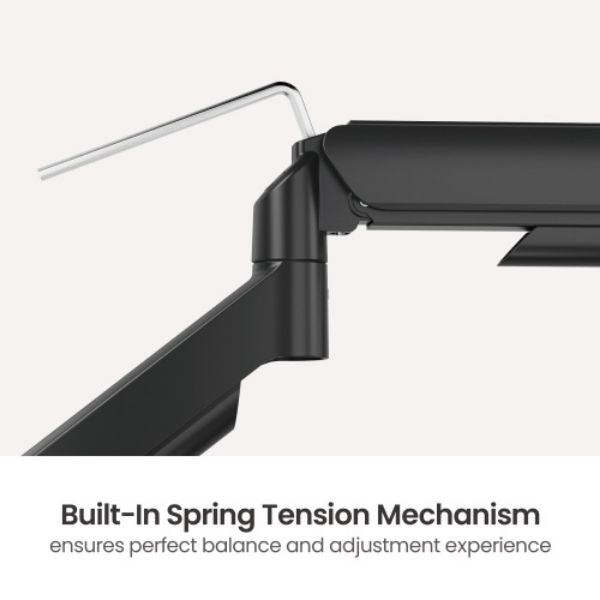 Picture of 17"-32" Dual Monitor Mechanical Spring Monitor Arm. Max Load 2x 9Kgs, Black
