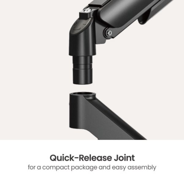 Picture of 17"-32" Dual Monitor Mechanical Spring Monitor Arm. Max Load 2x 9Kgs, Black