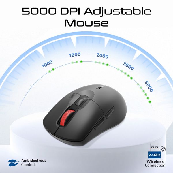 Picture of Ergonomic Wireless Keyboard with Silent Keys and 5000DPI Mouse