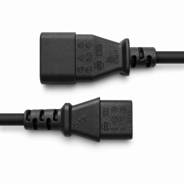 Picture of 3m IEC Male to Female 10A SAA Approved Power Cord. (C14 to C13) 1.0mm copper core