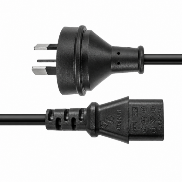 Picture of 0.75M 3-Pin Plug to IEC C13 Female Plug 10A Power Cord. 1.0mm copper core.