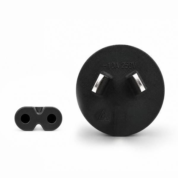 Picture of 5M 2-Pin plug to C7 Figure Figure 8 connector. 7.5A. SAA approved power cord. 0.75mm
