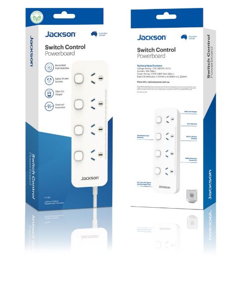 Picture of Jackson 4 Outlet Switch Control Powerboard White