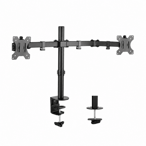 Picture of 13"-32" Dual Monitor Desk Articulating Mount Bracket Desk Clamp & Grommet Included
