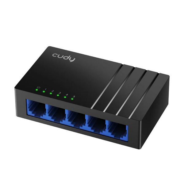 Picture of 5-Port Gigabit Unmanaged Desktop Switch in Plastic Case USC-C Powered -Adapter NOT Inc