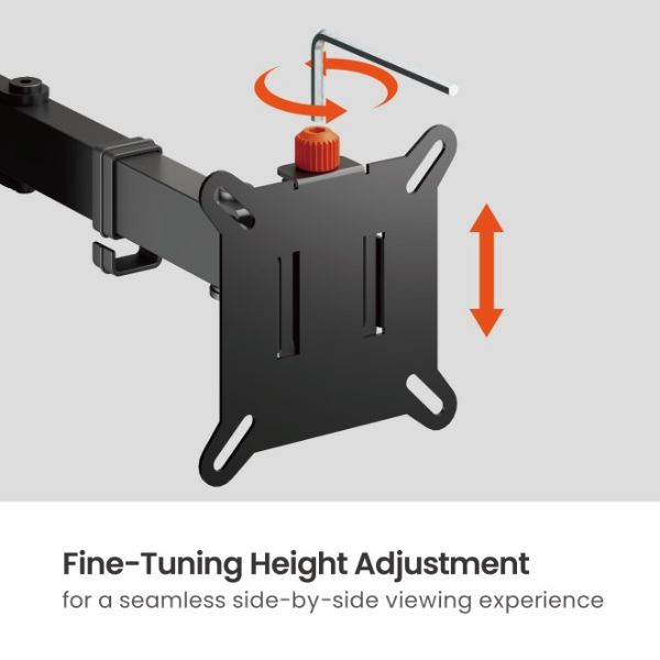 Picture of 13"-32" Dual Monitor Desk Mechanical Table Stand Bracket.