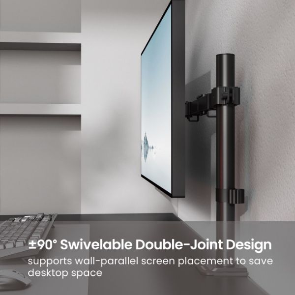 Picture of 13"-32" Single Monitor Desk Articulating Mount Bracket Desk Clamp & Grommet Incl