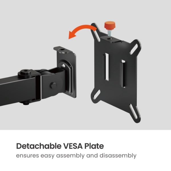 Picture of 13"-32" Dual Monitor Desk Articulating Mount Bracket Desk Clamp & Grommet Included