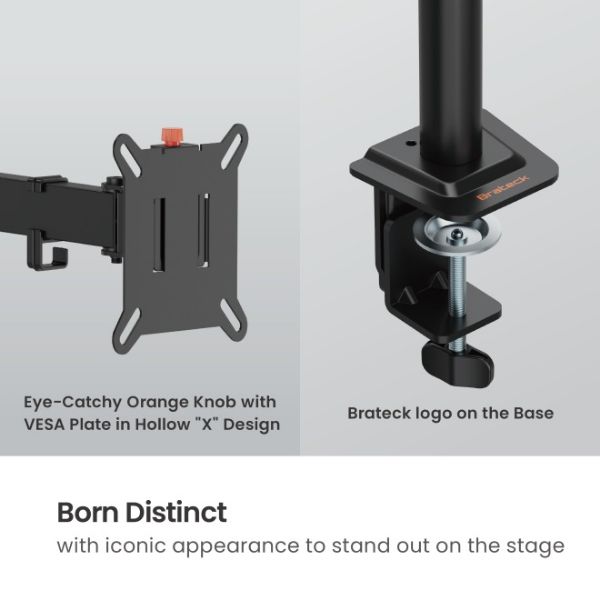 Picture of 13"-32" Dual Monitor Desk Articulating Mount Bracket Desk Clamp & Grommet Included