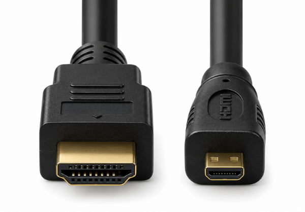 Picture of 1m HDMI to HDMI Micro Cable v14 Max Res: 4K@30Hz Colour Black