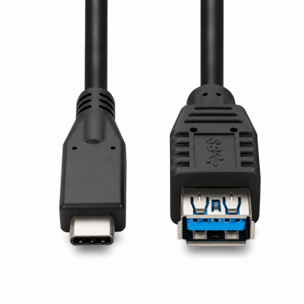 Picture of 2M USB 3.1 USB-C Male to USB-A Female Cable Black