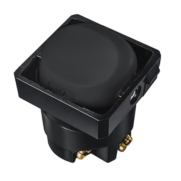 Picture of Sleek 16A 2-Way Labelled Suits all Tradesave Plates. Moulded in Flame Resistant. Matt Black