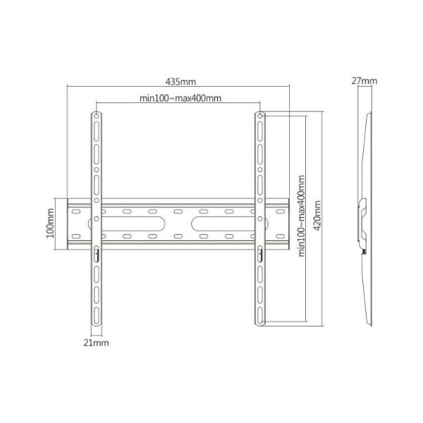 Picture of 32''-75'' Fixed TV Wall Mount Max Weight 45Kgs Max VESA 400x400