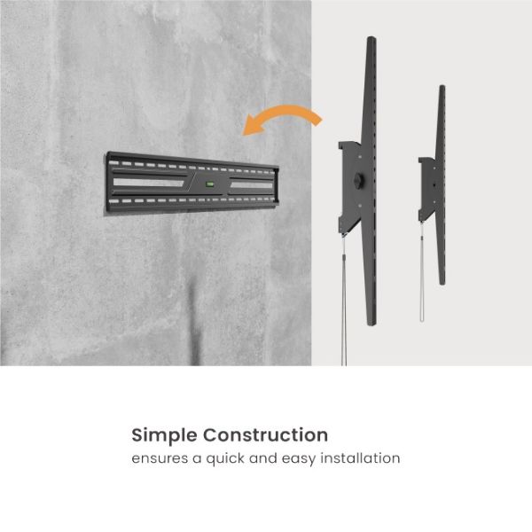 Picture of 50''-100'' Tilt Slim TV Wall Mount Supports Up to 75Kgs Automatic Spring Locks