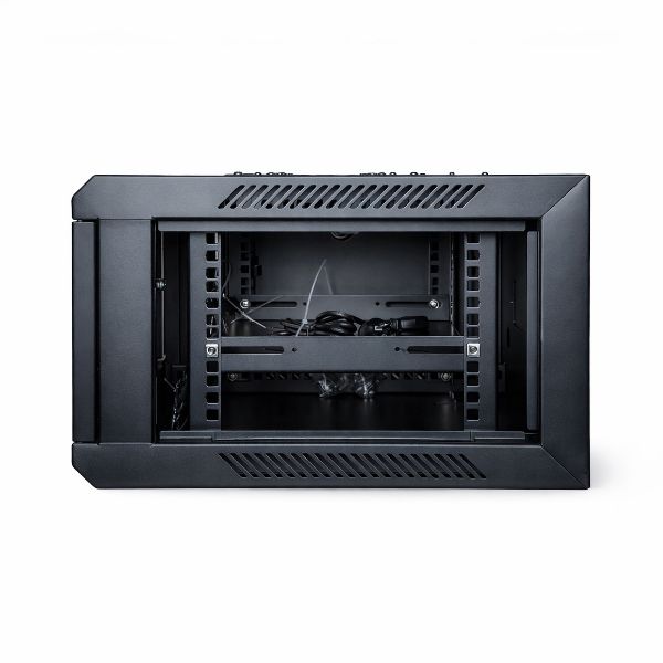 Picture of 4RU Wall Mount Cabinet 300mm Deep (660 x 360 x 4U). Includes 1x Fixed Shelf 2x Fan