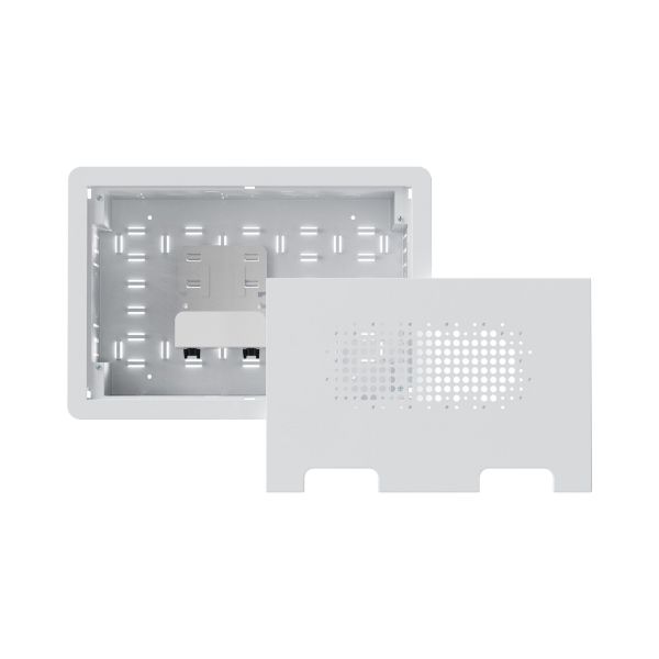 Picture of Recessed Entertainment Box with Lid 400x278x100mm 10kg Weight Cap, White