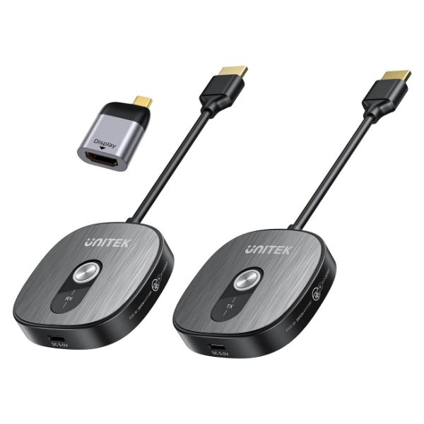 Picture of 4K30Hz Wireless HDMI Transmitter & Receiver Bundled with USB-C to HDM Adapter