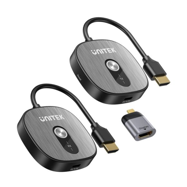 Picture of 4K30Hz Wireless HDMI Transmitter & Receiver Bundled with USB-C to HDM Adapter