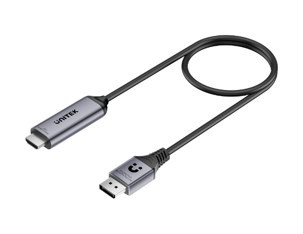 Picture of 1.8M 8K 60Hz DisplayPort 1.4 to HDMI 2.1 Adpater Cable. Supports 8K Ultra HD Res